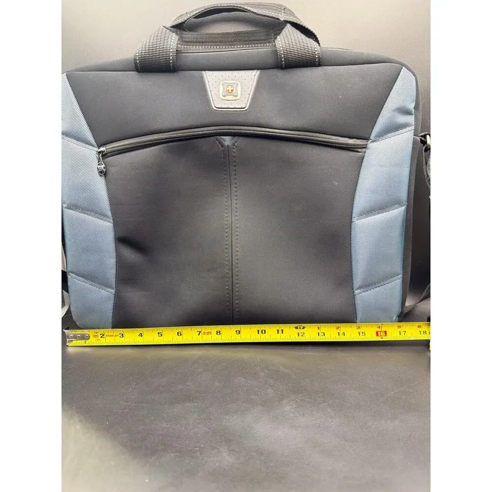 SwissGear The Sherpa Laptop Briefcase Messenger Bag Black Gray 17” Travel Case